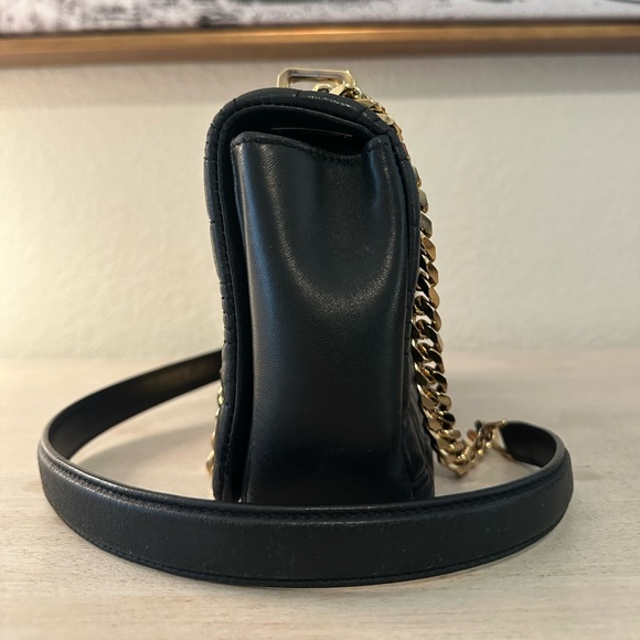 Burberry Small Lola Quilted Lambskin Bag Black Gold - Picture 3 of 13